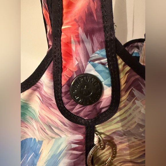 Kipling Large Multicolor Black Green Orange Blue Top Handle Shoulder Tote Bag - Picture 6 of 14